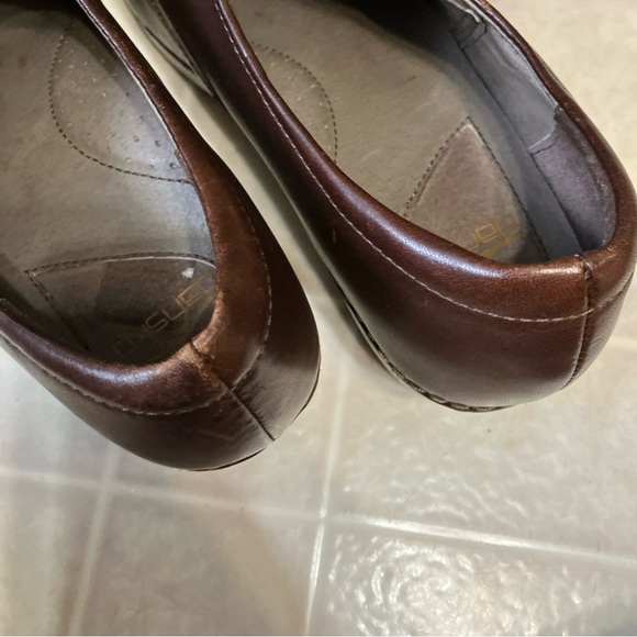 Dansko Stacie Clogs Brown Stitch Sides Block Heel leather 9837457800 size 41 - Picture 7 of 9